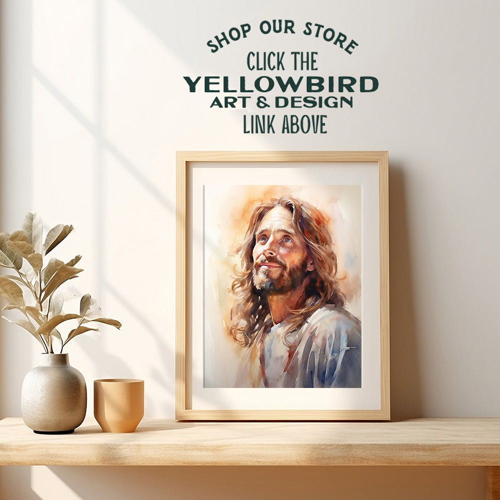 Jesus Christ Wall Decor - Jesus Poster - Jesus Loves Me - God Art - Faith Wall Decor - Religion Wall Art & Decor - Christianity Gift - Inspiration Art for Living room, Bedroom, Home Office, Men Women