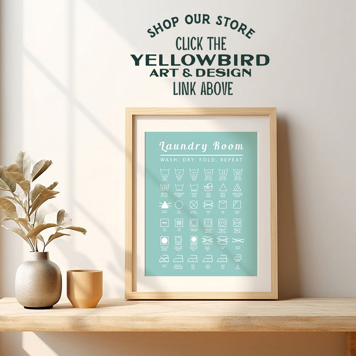 Laundry Room Typography Art Print - Funny Wall Art Poster - Chic Modern Home Decor - Makes a Great Affordable Housewarming Gift - 8x10 Photo- Unframed