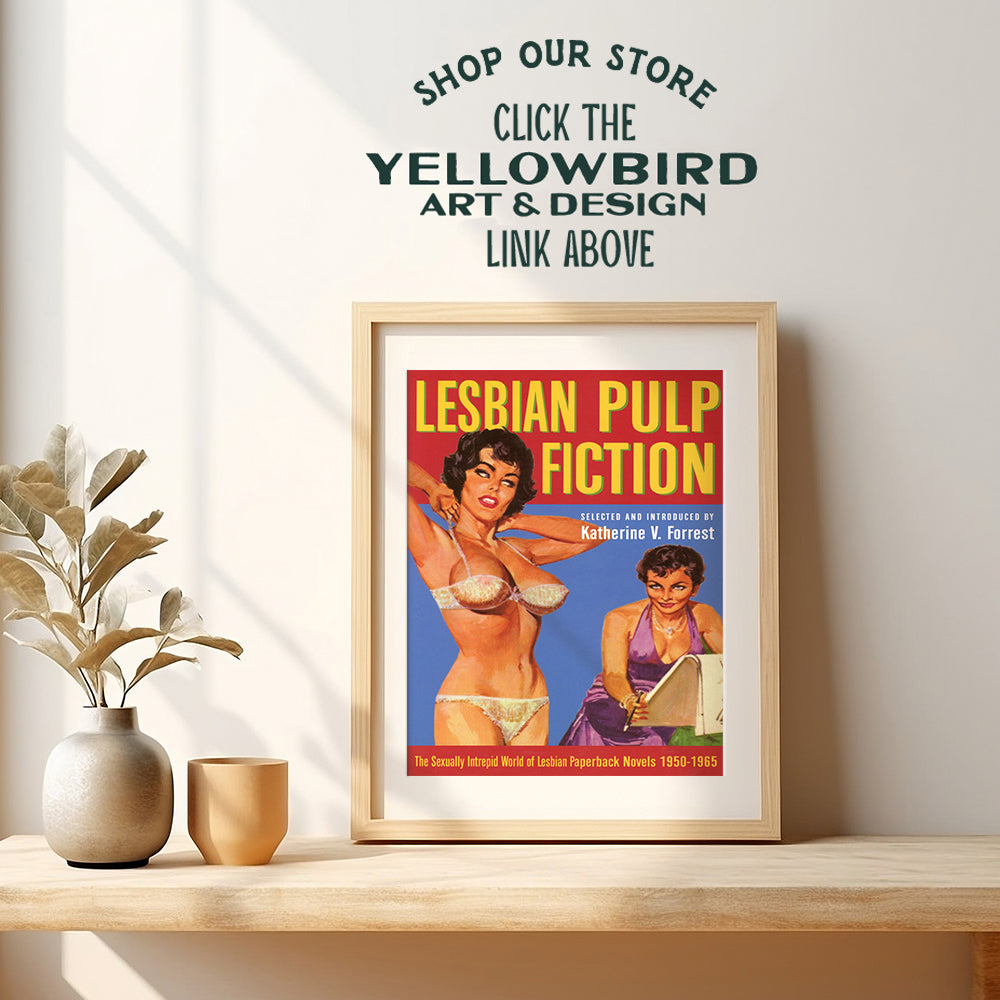 Lesbian Fiction Wall Art - Lesbian Gifts for Girlfriend - Picture Set for Gay, LGBTQ, Queer Women - Vintage Hollywood Movie Poster - Chic Home Decor - Retro Classic Room Decoration Print - 8x10