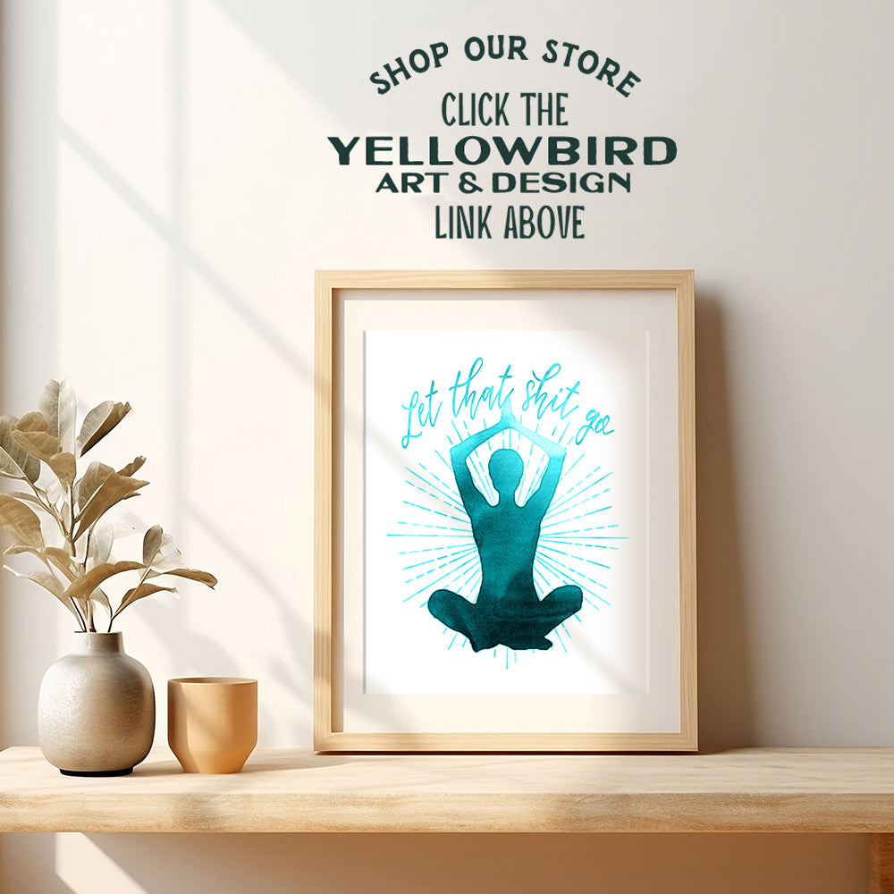 Funny Zen Buddhist Inspirational Wall Decor Print - 8x10 Home Art Decoration Picture for Yoga Studio, Gym, Meditation Room, Bedroom, Bathroom - Gift for Buddha Fans - Modern Typography Poster