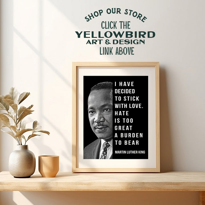 Martin Luther King Quote - Inspirational MLK Saying Wall Art Decor Poster, 8x10, for Living Room, Bedroom, Classroom - Gift for African American, Black Women, Men - UNFRAMED Print