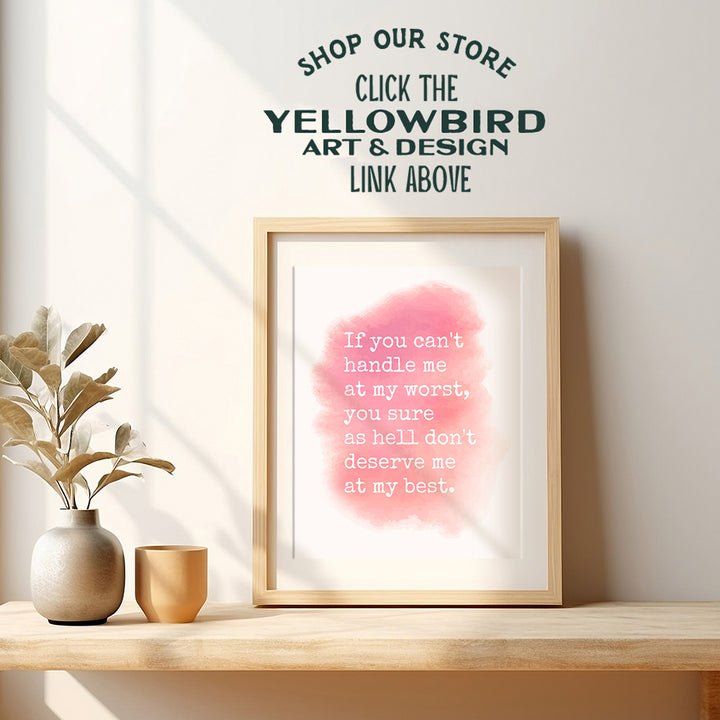 Empowerment Wall Art - Motivational Quote - Inspirational Wall Decor Home decoration for Bedroom Bathroom Living room - Chic Unique Gift for Women Woman Her - Motivational poster Print Picture