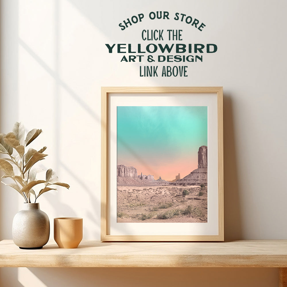 Monument Valley Landscape Picture Photo- American West Wall Art Print - Arizona California Desert Travel Decor - Decoration for Living Room, Office, Home, Apartment - Unique Gift for Photography Fan