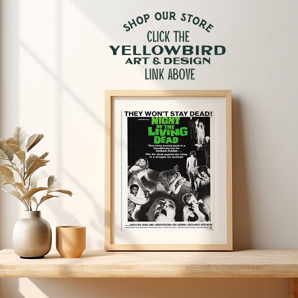 The Night of the Living Dead Poster - 8x10 Vintage Hollywood Horror Movie Poster Wall Art Print - Creepy Scary Movie Home Decor Picture for Man Cave, Boys Bedroom, Teens Room - Gift for Men