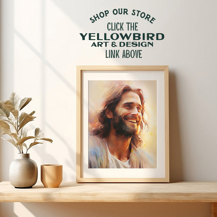 Jesus Christ - Jesus Loves Me, Jesus Wall Decor - Christian Wall Art - Religious Wall Decor - Christianity Gift - Jesus Poster Picture - God Wall Decor - Living Room Catholic Decor, spiritual Wall Art