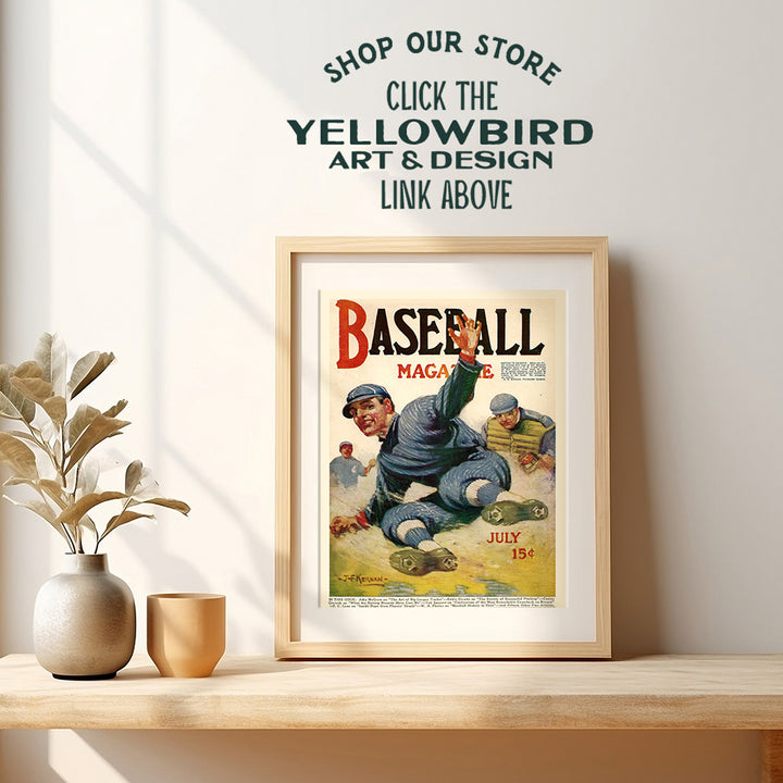 Vintage Baseball Unframed Photo Wall Art Print - Perfect Affordable Gift - Man Cave Display - Great For Home Decor - Ready to Frame (8x10)