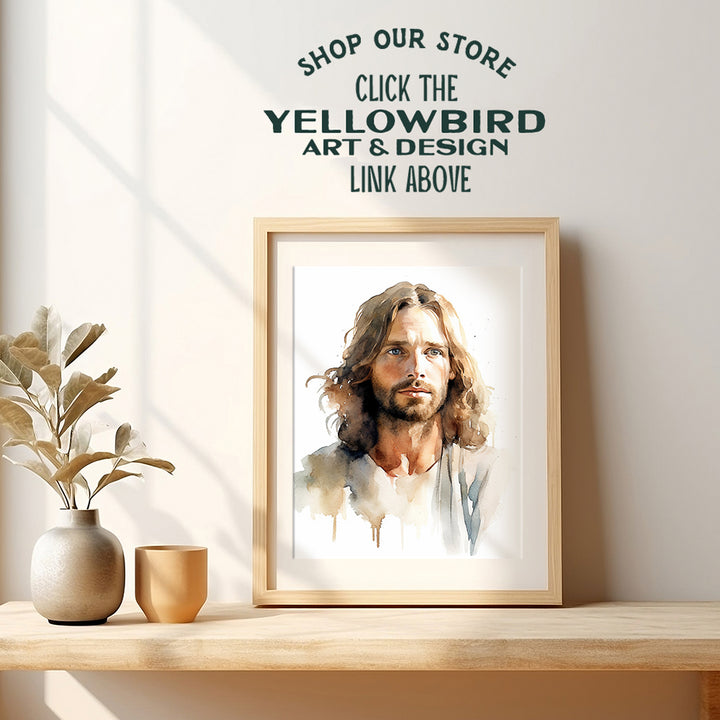 Jesus Christ Christian Wall Decor - Jesus Poster, Jesus Picture, Jesus Painting - Religious Wall Art - inspiring Christian Gifts for Women, Men - Spirituality Inspiration, Prayer, Psalms, Blessing Art