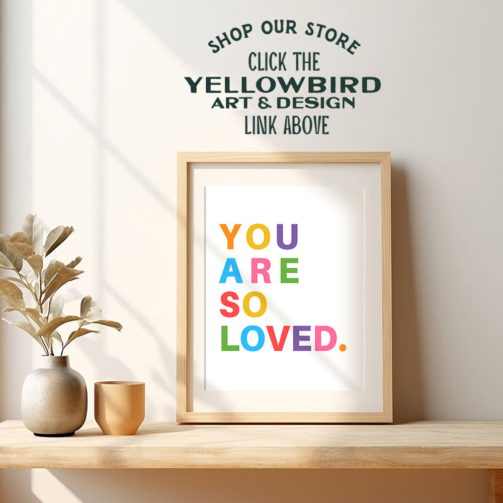 positive Quotes Kids Room Decor - Nursery Wall Art for Boys, Girls, Child, Infant - Inspirational Family Wall Decor for Women - Baby Decorations for playroom - Love Quotes for Toddler Bedroom Decor