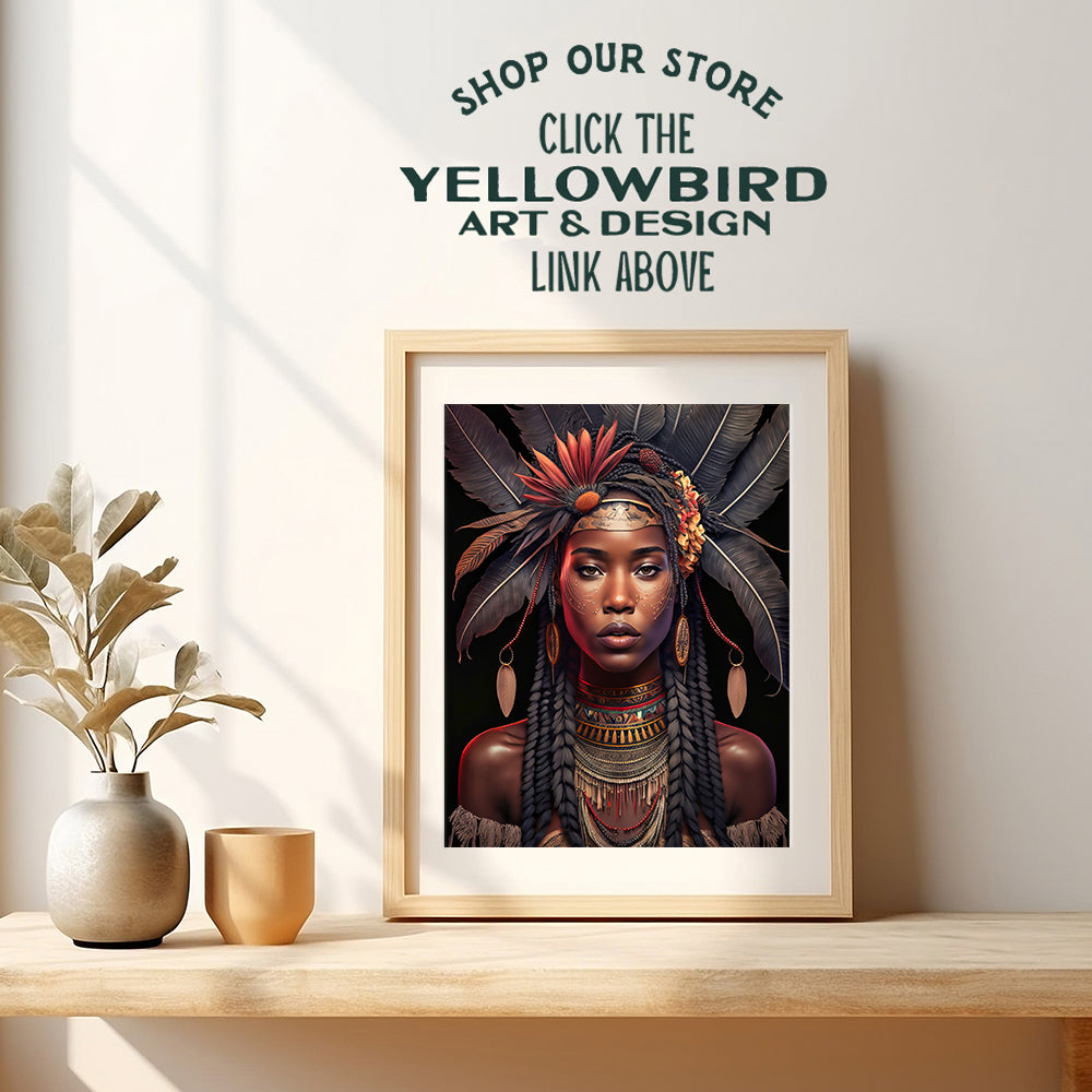 African Americans Black Art - Inspirational Black Woman African American Wall Art & Decor - Boho-chic Black women Bedroom Office Living room Home Decor - positive Empowerment Room Decor Poster 8x10