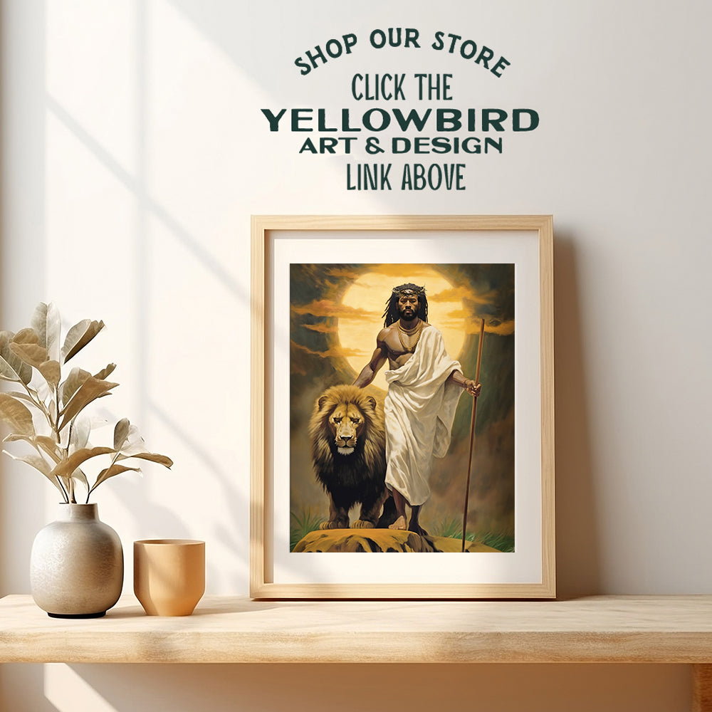 African American Art, Jesus Poster for Black Man - Inspiring Christian Gifts for African Americans, Black Men, Black women - Religious Wall Art - Jesus Wall Decor - spiritual Gifts - God Wall Decor