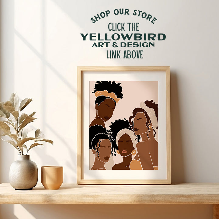 African American Women - Black Women Wall Decor - African American Wall Art - Black Women - African Wall Art - Black Wall Art - Black Culture Gifts - Latina - Hispanic - Afro Wall Art