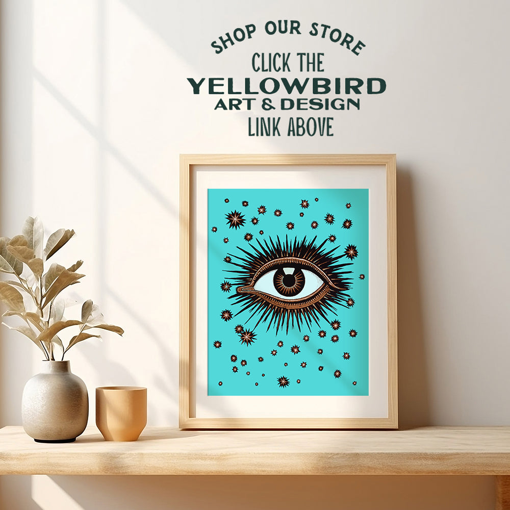 Evil Eye - All Seeing Eye Decor - Masonic Gifts for Men - Gothic Decor - Goth Wall Art - Pagan Decor - Wicca, Wiccan, Black Magic Decor - Psychic, Fortune Teller Accessories - Paganism - Occult Decor