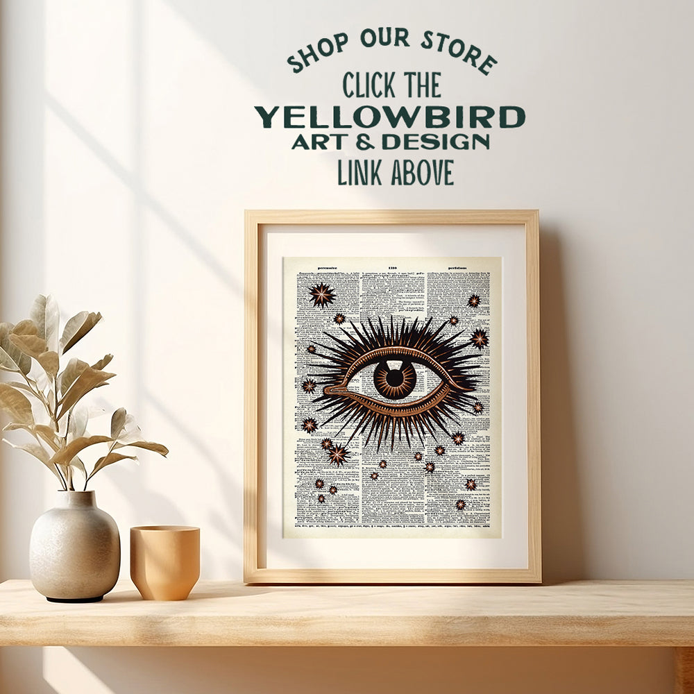 Evil Eye - All Seeing Eye Occult Decor - Goth Wall Art - Gothic Decor - Masonic Gifts for Men - Pagan Decor - Paganism - Wicca, Wiccan, Black Magic Decor - Psychic, Fortune Teller Accessories