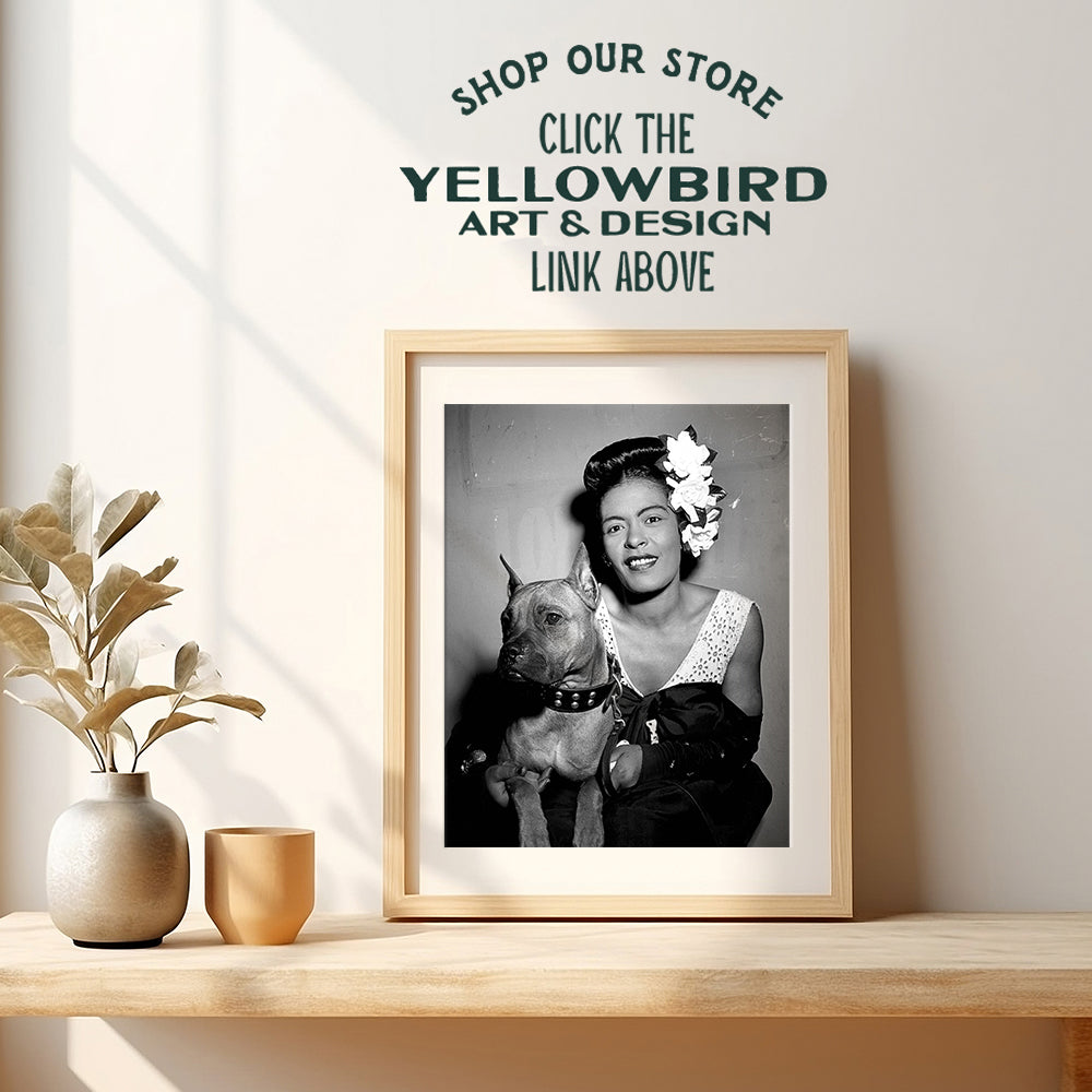 Billie Holiday Wall Art - Billy Holiday Poster - Jazz Wall Art - Jazz Music - African American Wall Art - Black Art - Black History - Black Culture Wall Decor - Musician Gifts - Vintage Iconic Photo