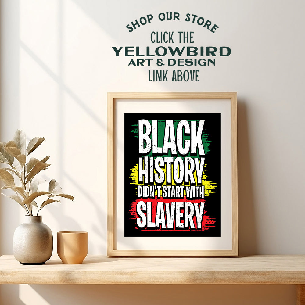 Black History - Black Art - African American Wall Art for Men, Women - African American Gifts - Black Pride - Black Culture - Afro American Flag Home Decor - Black Power Poster 8x10 - Juneteenth