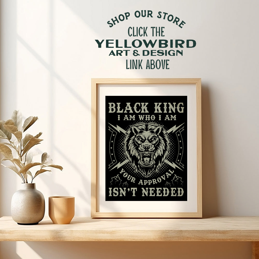 Black African American Wall Art for Men - Afro Home Decor - Black Power - Black Culture - Black Lives Matter - Black History - Black Pride - Gifts for Men, Man Cave, Living Room, Boys Bedroom