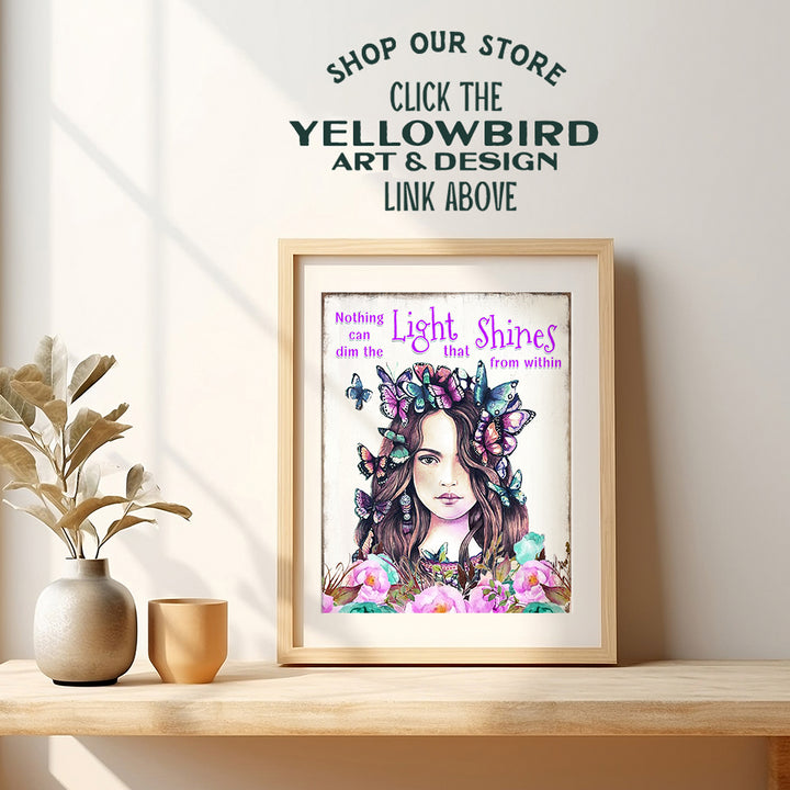 Inspirational Teen Girls Bedroom Wall Art & Decor - Little Girls Room Motivational poster - Encouragement Daughter Gifts for Women - Inspirational Positive Quotes - Boho-chic Family Wall Art