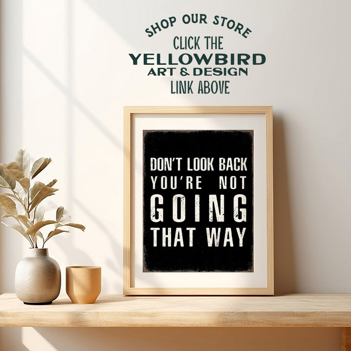 Inspirational Wall Art Rustic Decor - Motivational quote Home Office Wall Decor for Men, Women - Man cave, Bedroom, Living room Black and White Wall Decor - Inspiring Quotes - Personal Growth Poster