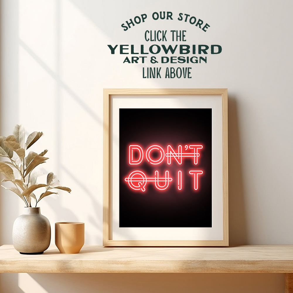 Gym Motivational Wall Art - Home Office Decor - Inspirational Wall Decor - Retro style Encouraging Wall Decor - Success Wall Art - positive Quotes Wall Art - Motivational poster for Women, Men