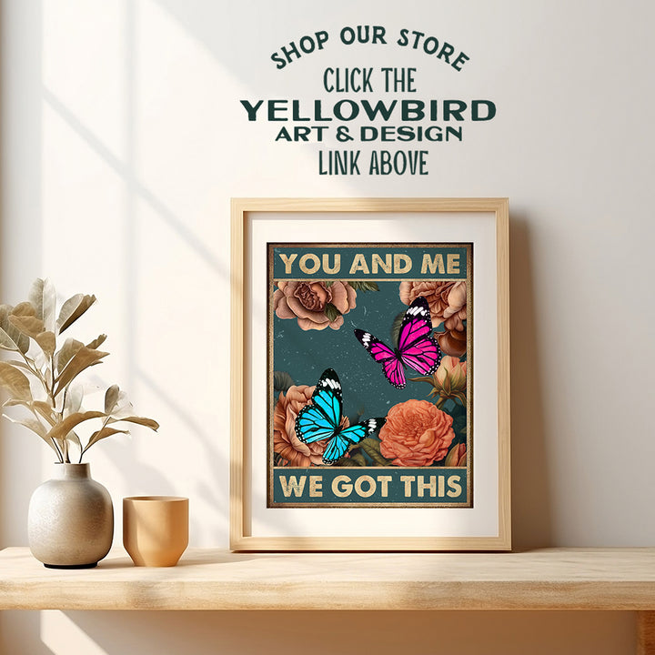 Romantic Decorations - Anniversary Gifts - Bridal Shower Gift - Wedding Gift - Just Married Gift - Sentimental Gifts for Women Men Wife - Couple Wall Decor - Butterflies Bedroom, Living room Wall Art