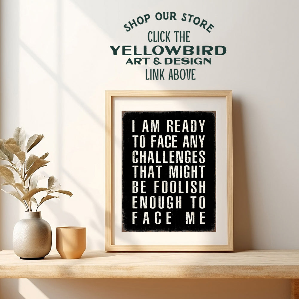 Motivational Quotes Office Wall Decor - Wall Art for Men, Women - Man cave, Dorm Room Decor - positive Quotes - small Office Decor - Black Office Decor - Entrepreneur Home Office Decor - funny Sayings