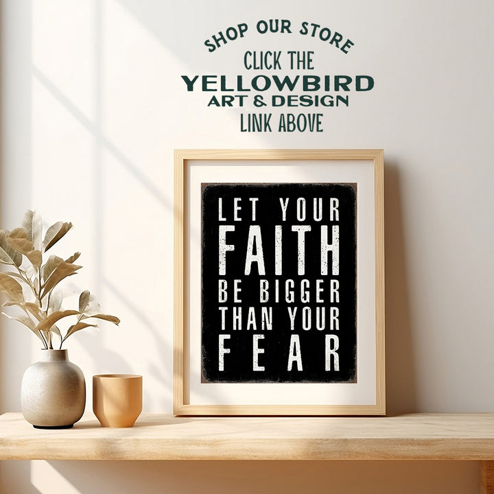 Christian Art Inspirational Wall Decor - Bible Verse Wall Art for Women, Motivational Poster for Men - Jesus, God, Religious Decorations - Encouraging positive Affirmation Christian Gifts - Faith Sign