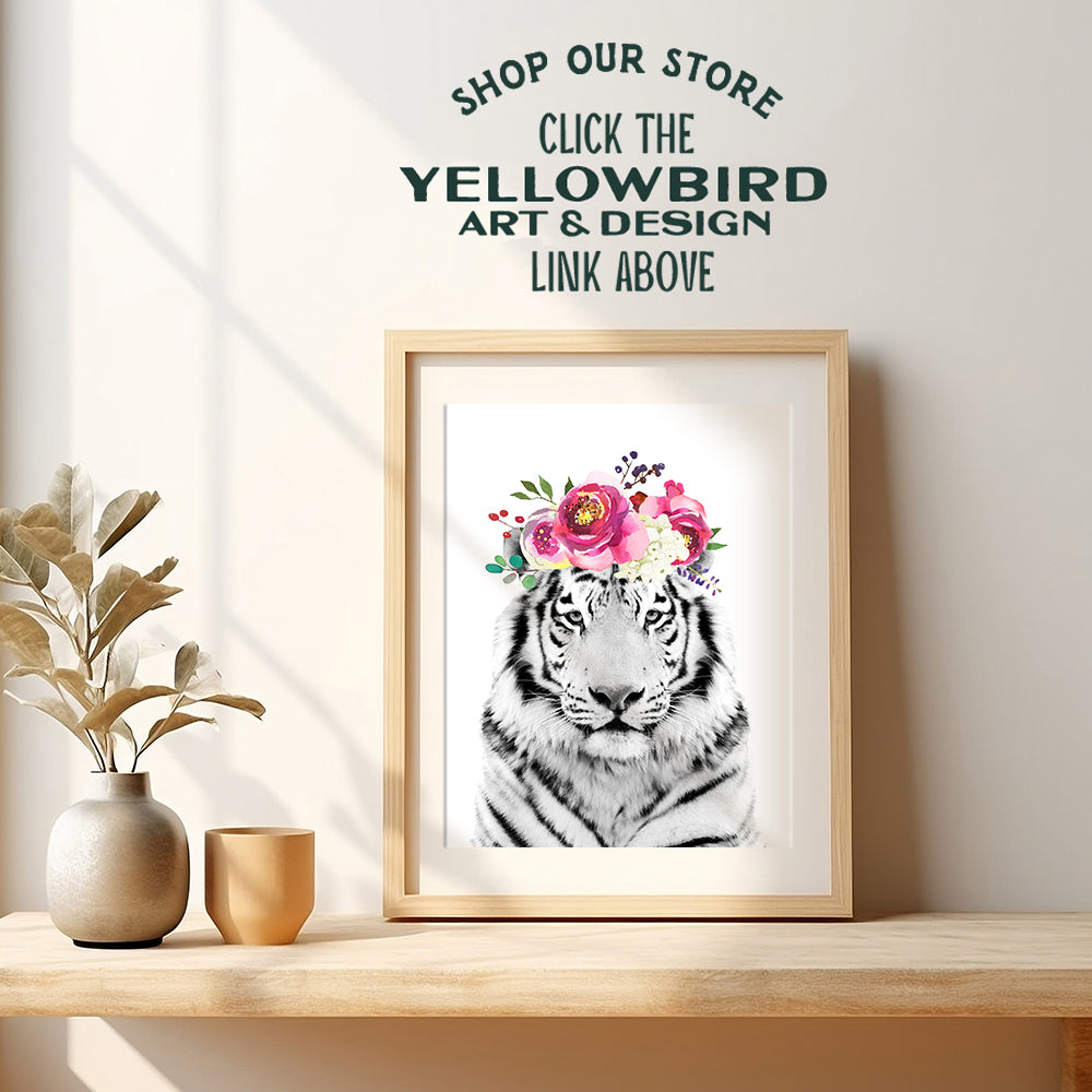 Tiger Wall Art Poster - Tiger Wall Decor Picture Room Decorations - Jungle Animals Home Decor for Women, Girls, Teens or Kids, Living Room, Bedroom, Nursery - Cute Tiger Gifts