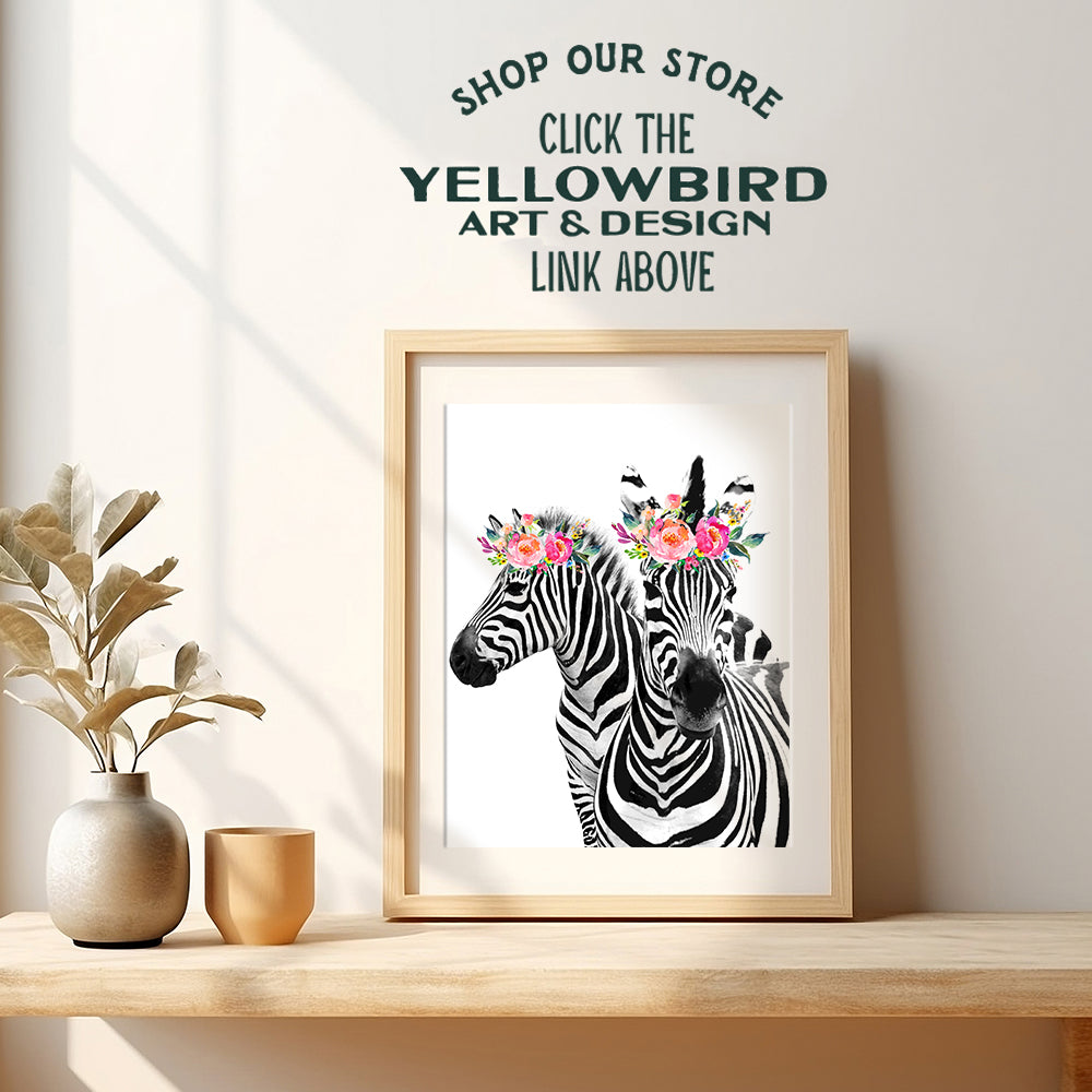 Zebra Wall Decor - Zebra Wall Art - Wall Decor for Women - Girls Room Wall Decor - Safari Wall Decor - Cute Girly Room Decorations - Girls Bedroom Wall Decor - Nursery Wall Decor - Baby Wall Decor