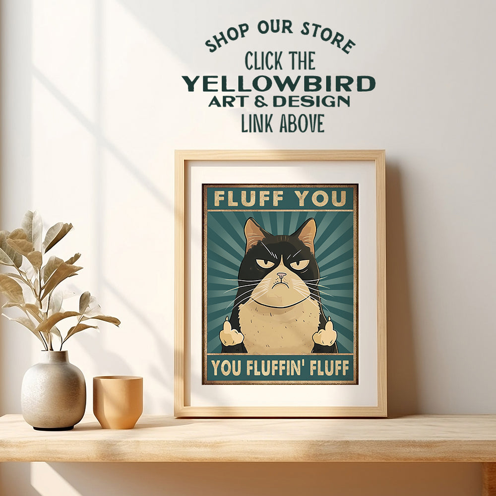 Cute Cat funny Sayings - Cat Stuff Funny Cat Poster - Cat Dad, Cat Mom, Cat Lover Gifts - Grumpy Cat Room Decor - Dorm Room Decor - Animal Theme Sarcastic Gifts for Women, Men - Black cat, nasty cat