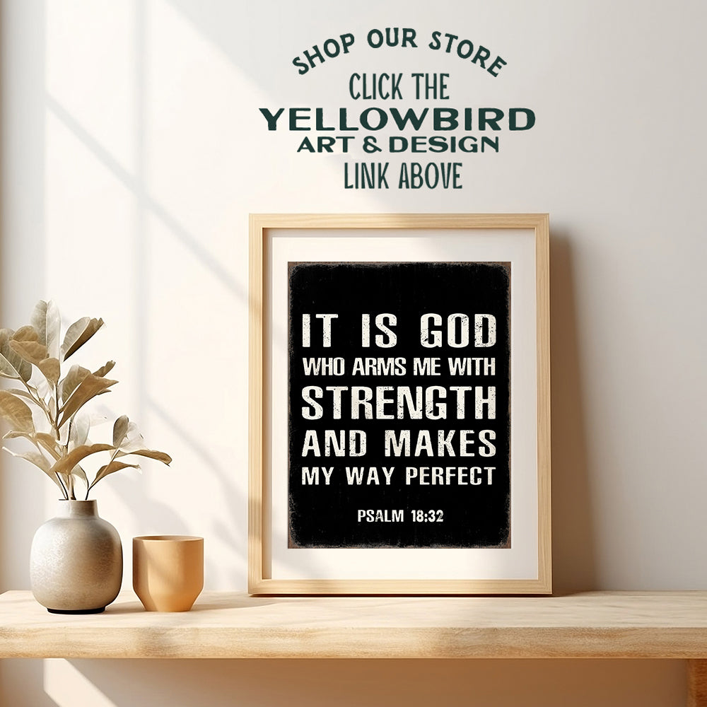 Religious Gifts for Men Decor - Christian Wall Art - Inspirational Holy Scripture Bible Verses Psalms - Catholic Gifts for Pastor, Ordained Minister - God Wall Decor - Spiritual Church Decorations