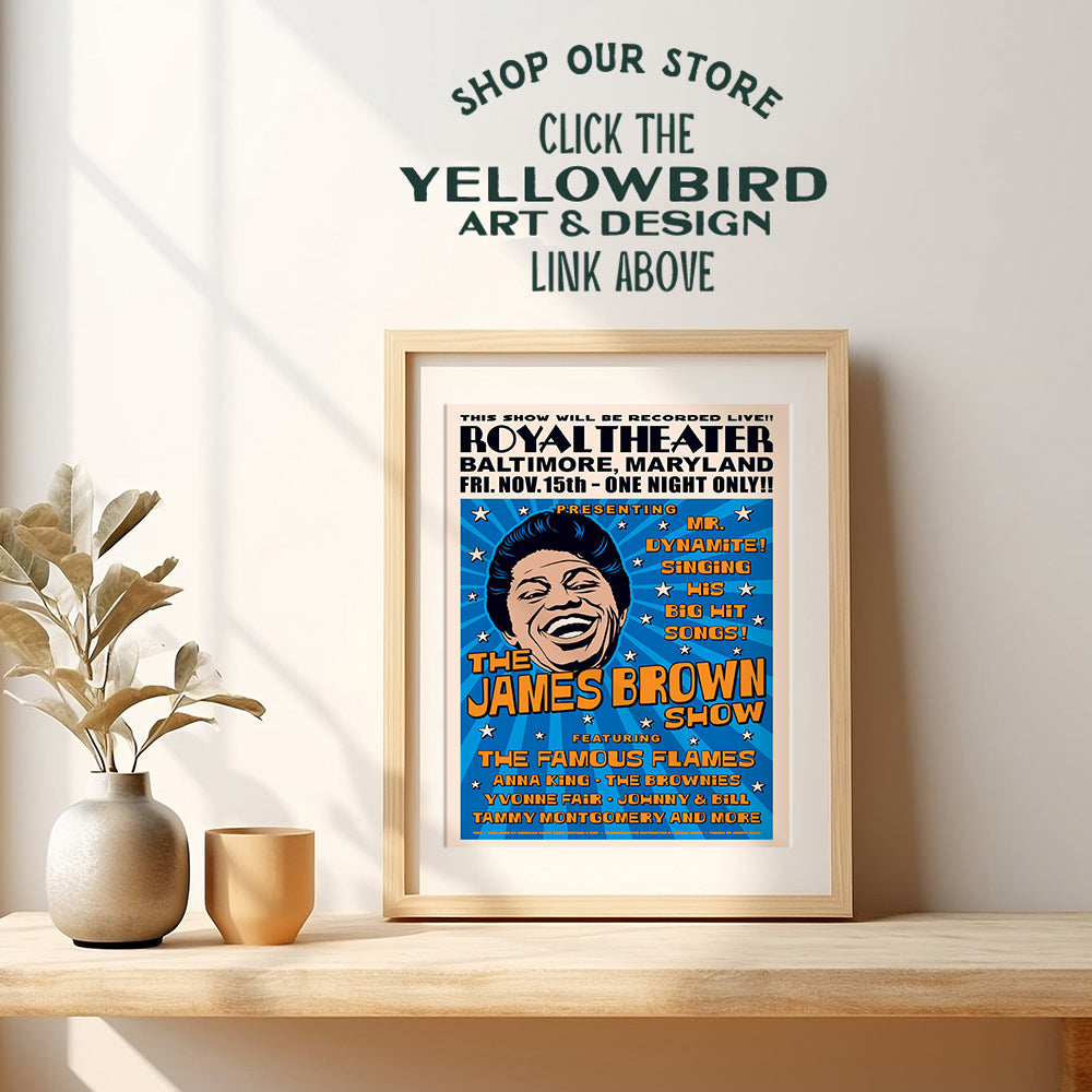 James Brown African American Decor - Black Culture Wall Art - Motown R&B Music Poster - Vintage Concert Posters - Black History - Jazz Music - Black Music - Afro Wall Decor - Black Pride - Soul Music