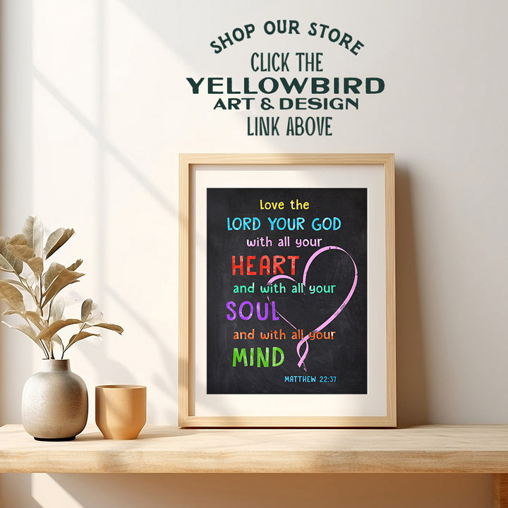 Bible Verses Wall Art - Religious Wall Decor - Holy Scripture Wall Art - Spiritual Christian Gifts for Women, Girls Room, Boys Bedroom, Kids, Men - Positive Quotes - Uplifting Inspirational Sayings