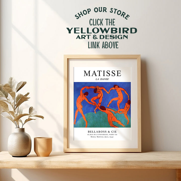 Minimalist Matisse Wall Art & Decor - Matisse Poster - Matisse Print - Gallery Wall Art - Abstract Art - Mid Century Modern Wall Art - Aesthetic Pictures - Henri Matisse Museum Poster - Famous Artists