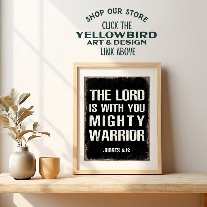 Religious Scripture Bible Verses Decor - Christian Wall Art - Inspirational Spiritual Catholic Gifts for Men, Pastor, Ordained Minister - Faith Wall Decor - Psalms Church Decorations - Man of God Sign