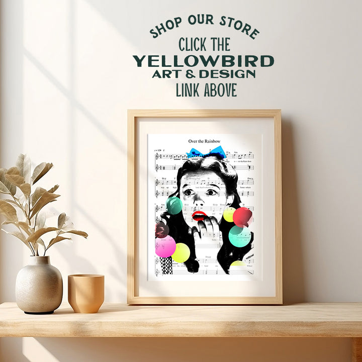 Somewhere Over the Rainbow Wall Art - Wizard of Oz Gifts - Dorothy Pop Art Poster Print - The Wizard of Oz Decor - Andy Warhol Contemporary Picture - Home Decoration for Girls Bedroom, Living Room