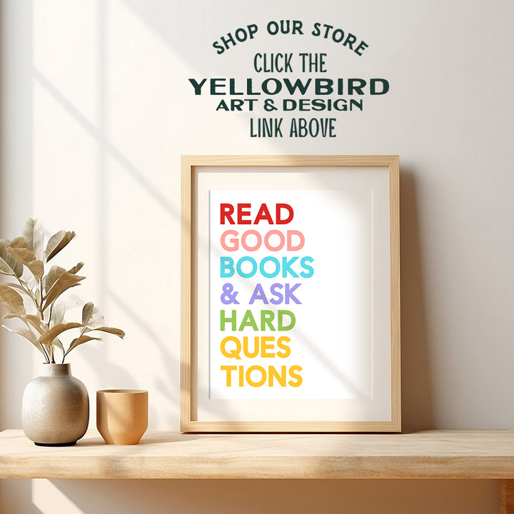 Classroom Decor Kids Room Decor - Educational Wall Decor- Reading Wall Decor - Motivational Wall Art Posters - Inspirational Quotes Sayings - Boys Girls Bedroom Decor- Family Wall Decor- Teacher Gifts