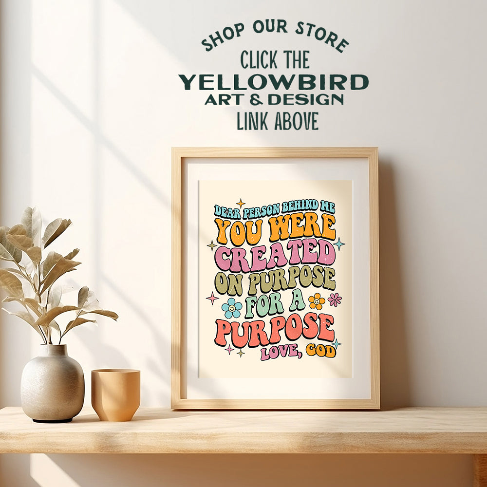 Retro God Quotes Wall Decor - Trendy Boho-chic Wall Decor for Women, Girls - Religious Sayings positive Affirmations - 70s Hippie Christian Scripture Wall Art for Woman, Teen - Inspirational Posters