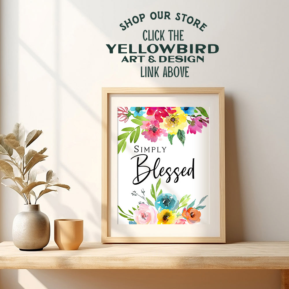 Blessed Sign - Blessed Wall Decor - Christian Wall Art - Blessed Wall Art - Religious Gifts for Women - Catholic Gifts - Scripture Wall Decor - Bible Verse Wall Art - God Wall Decor