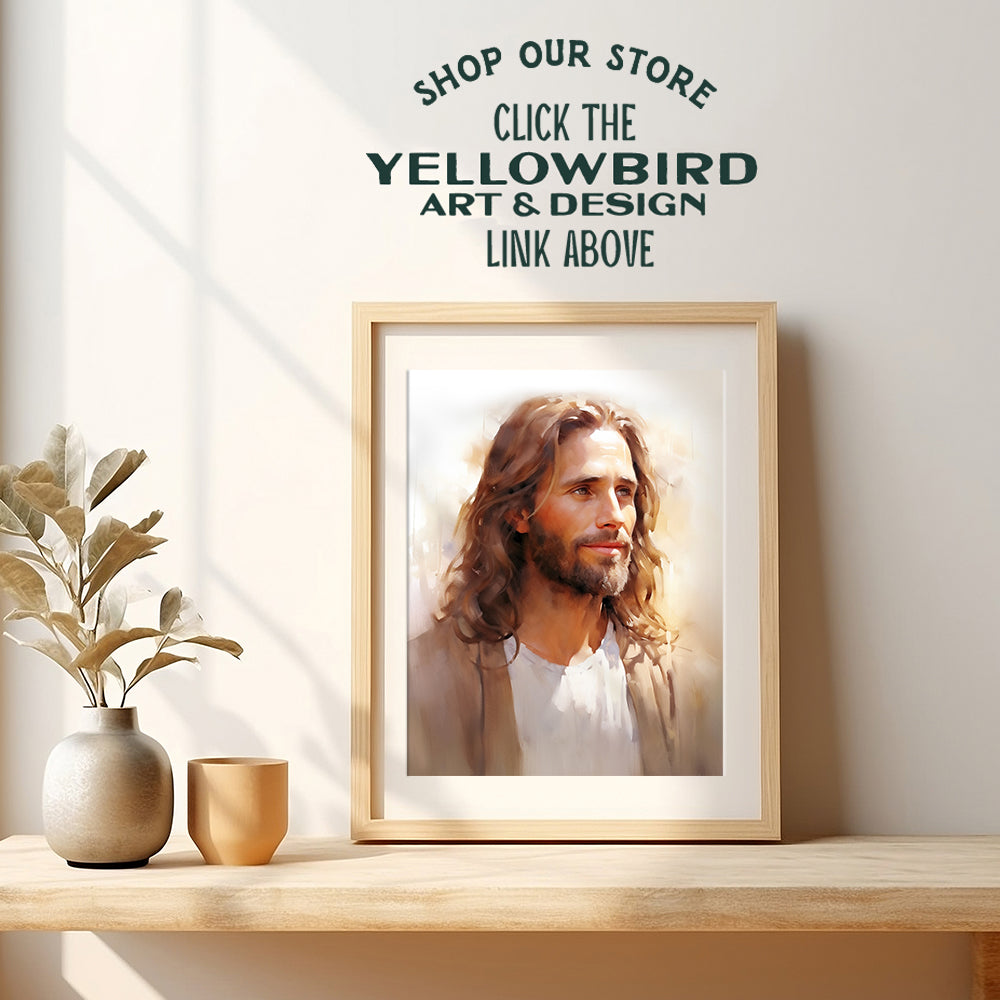 inspiring Jesus Wall Art & Decor - Christian Gift for Women Men - Religious Faith Motivational poster - Jesus Christ Picture Painting - Jesus Wall Decor - God Home Decor - spiritual Wall Decor