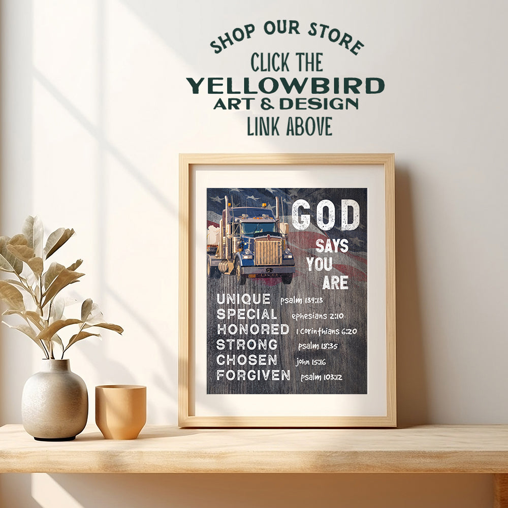 Rustic Patriotic Religious Wall Art - Christian Gifts for Men - God Says You Are Decor - Spiritual Inspirational Quotes - Holy Scripture Bible Verses - Country Wall Decor - Faith Wall Decor