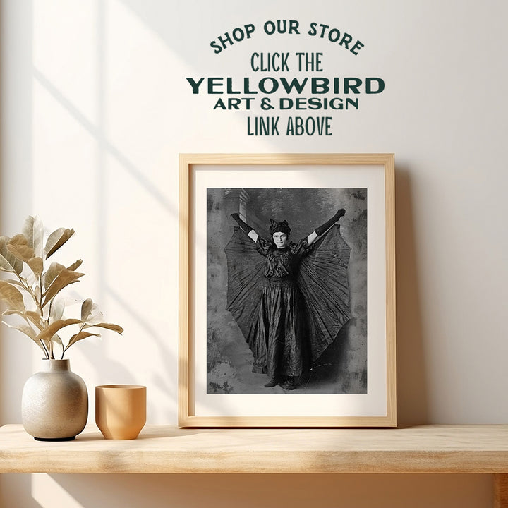 Witchy Wall Art & Decor - Witch Decor - Wicca Decor - Pagan Gifts Supplies - Bat Wall Decor - Gothic Wall Art - Goth Room Decor - Witchcraft Decor - Wiccan Decor - Creepy Scary Vintage Picture Photo