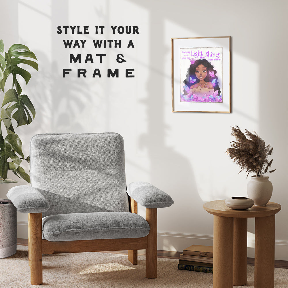 African Americans Black Girl Magic Wall Art & Decor - Black women Inspiration Saying - Women's empowerment Motivational poster - Teen Little Girls Bedroom decoration - Daughter Gift - Family Wall Art