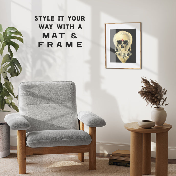 Salvador Dali Skull Wall Art & Decor - Aesthetic Room Decor - Gallery Wall Art - Goth Gothic Home Decor - Salvador Dali Prints - Creepy Hipster Surrealism Wall Art - Museum Poster - Optical Illusion