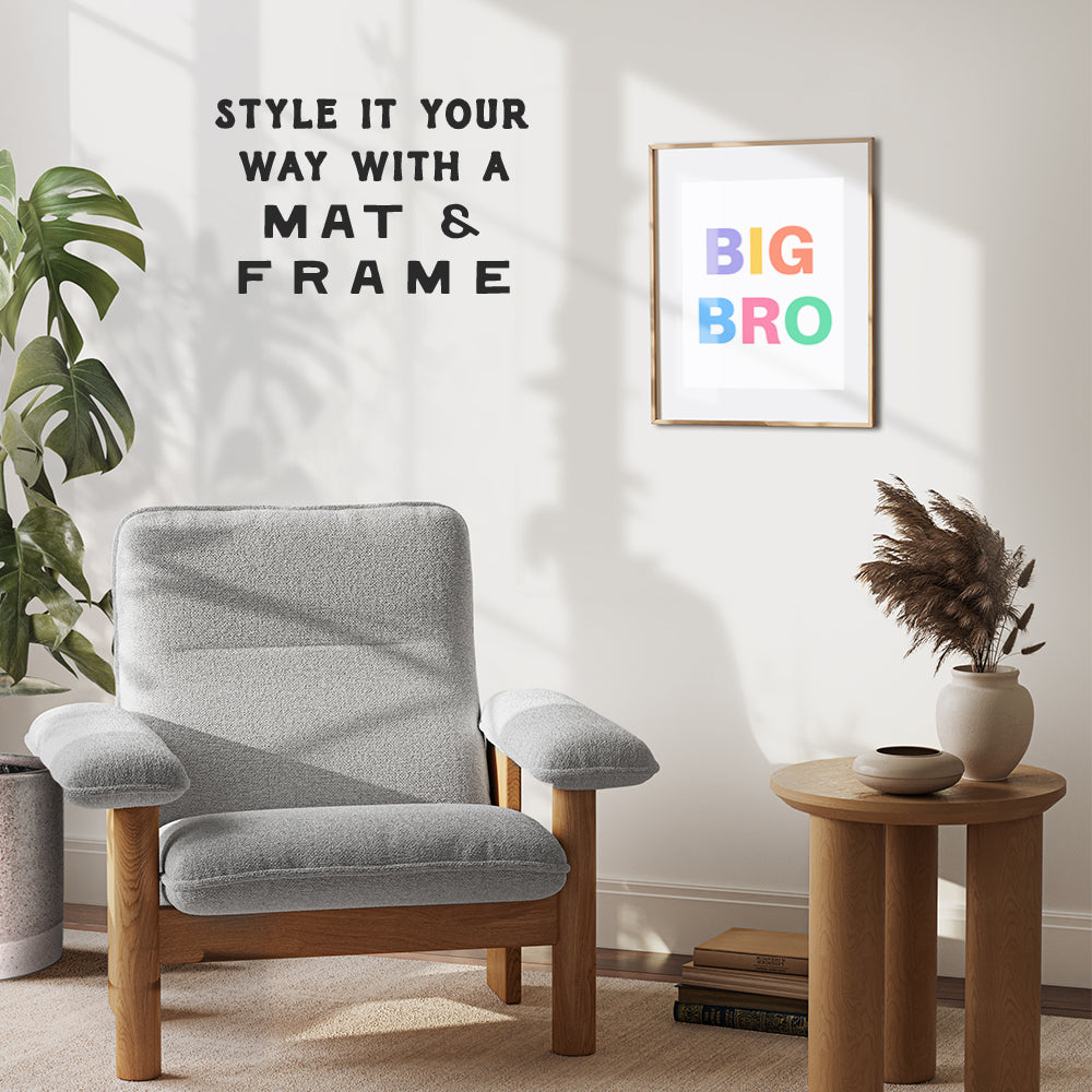 Big Bro Boys Bedroom Decor - Big Brother Gifts - Toddler Boys Room Decor - New Baby Shower Wall Decor - Family Room Wall Decor - Family Signs - Boy Room, Kids Room Wall Art - Playroom Home Decor