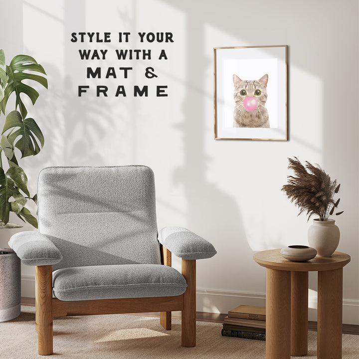 Funny Cat Wall Decor - Cat Gifts for Women - Cat Wall Art - Cat Poster 8x10 - Cat Home Decor - Cat Lover Gifts Wall Decor - Cat Themed Gifts - Kitty Cat Decorations