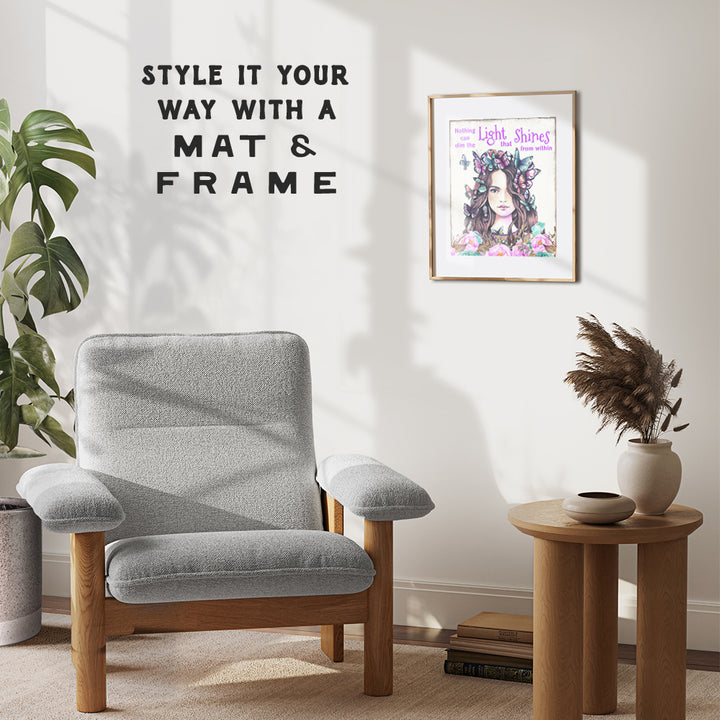 Inspirational Teen Girls Bedroom Wall Art & Decor - Little Girls Room Motivational poster - Encouragement Daughter Gifts for Women - Inspirational Positive Quotes - Boho-chic Family Wall Art