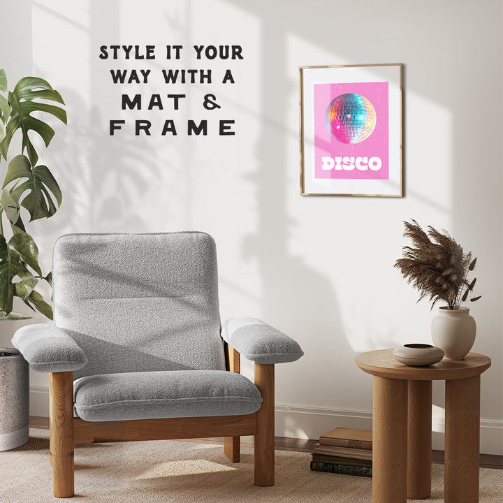 Vintage Retro Disco Ball Decor - Teen Girls Room Decor, Funky Living room Decor for Women - 70s 80s Chic Home Decor, Cute Aesthetic Room Decor, Preppy Room Decor, Trendy Wall Decor, Pop Art Wall Decor