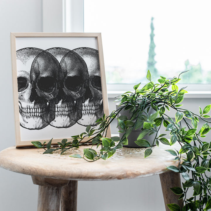 Contemporary Skulls Modern Pop Art Wall Decor Picture Print - Unique Gift for Steampunk, Hipster, Goth Fans, Men, Women, Teens - 8x 10 Room Decoration for Home, Apartment, Office, Bedroom, Bathroom