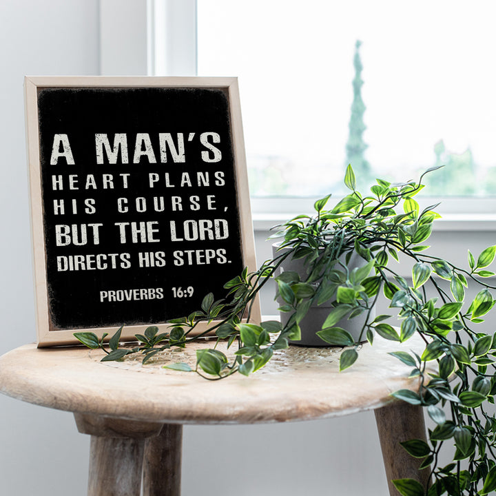 Bible Verse Wall Art - Bible Verses Religious Decor - Inspirational spiritual Gifts for Men - Psalm Wall Decor - Catholic Gifts for Pastor, Minister - God Scripture Wall Art - Decorations