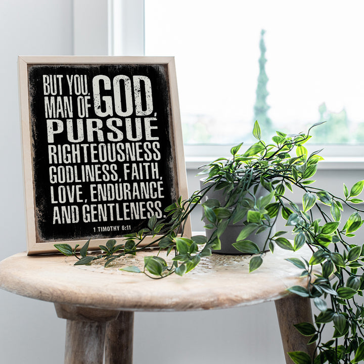 religious Wall Decor For Men - masculine Christian Gifts - Catholic Art Print - Bible Verse Wall Art - Scripture Wall Decor - God Wall Art - Man cave Decor - Jesus Wall Art - Faith Wall Decor